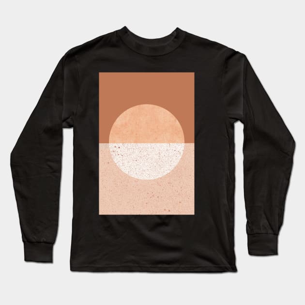 Mid century geometric circle color block Long Sleeve T-Shirt by VectoryBelle